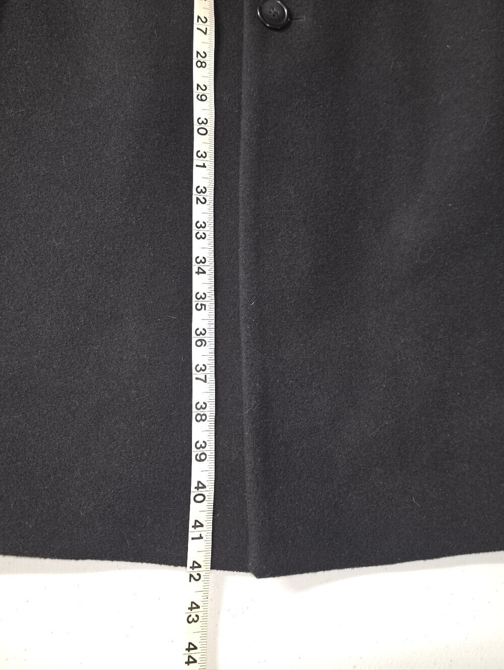 Blokecore Chaps Men's Black Wool Blend Trench Coat Timeless Classic Overcoat 44R - Picture 10 of 10